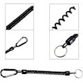 Miniatyrbilde 2 av 5: Fiske Lanyard Båt Sikker Retractible Coiled Tether Med Karabinhake Spiralfjær Nøkkelring For Sikring Av Tang Anti-Tapt Strekkledning Fisk -t