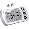 Miniatyrbilde 1 av 5: Kjøleskapstermometer, digitalt frysetermometer, vanntett kjøleskapstermometer med maks/min-funksjon, krok, lettlest LCD-skjerm, for hjemmet