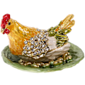Miniatyrbilde 1 av 3: 1 stk Hjemmepynt Legering Smykkeskrin Tegneserie Høn Egg Form Smykkeskrin