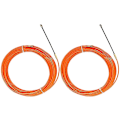 Miniatyrbillede 1 af 4: 2x 4mm 15 Meter/30 Meter Orange Guide Device Nylon Elektrisk Kabel Træk Trækkere Rør Slange Rodder Fi