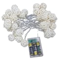 Miniatyrbild 1 av 5: Rattan Ball String Lights med 20 glödlampor, anslutningsbara inomhus- och utomhuslyktor för sovrum, bröllop, trädgårdsfest, bakgårdsdekoration