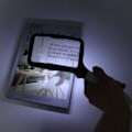 Miniatyrbillede 7 af 7: Foldbar håndholdt lup med lys, 5 LED 3X stor rektangulær læselup med dæmpbar LED til seniorer