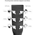 Miniatyrbilde 5 av 5: 6 stk 3l3r akustisk gitar stemmeskruer maskinhode stemmere, knotter stemmenøkler,