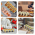 Miniatyrbilde 3 av 5: 1 stk Taco-holdere, 4 rom Taco-stativ Ovnssikkert Rustfritt stål 304 Taco-stativ for restaurant og hjem