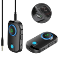 Miniatyrbilde 1 av 5: Bluetooth 5.0 sender og mottaker med mikrofon, trådløs 3,5 mm lydadapter med lav ventetid