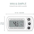 Miniatyrbilde 2 av 5: Kjøleskapstermometer, digitalt frysetermometer, vanntett kjøleskapstermometer med maks/min-funksjon, krok, lettlest LCD-skjerm, for hjemmet