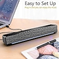 Miniatyrbild 4 av 5: Usb-drivna soundbar-högtalare för dator, skrivbord och bärbara datorer, svart (usb)
