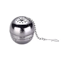 Miniatyrbillede 1 af 5: Rustfrit Stål Te-Infuser Mesh Te- og Urtebold Sigte med Forlænget Kæde Hæk til Løse Blade Te Urte Krydderier Æg Form (10 stk, Sølv) -z