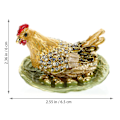 Miniatyrbilde 2 av 3: 1 stk Hjemmepynt Legering Smykkeskrin Tegneserie Høn Egg Form Smykkeskrin