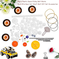 Miniatyrbild 2 av 5: 78 st plast kugghjul axelhylsor remhjul rem orm fäste ställ kits kugghjulssats rem axel diy set (#1)