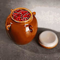 Miniatyrbillede 3 af 5: 800 ml traditionel kimchi-krukke i keramik med låg - husholdningskimchi-beholder i stentøj