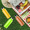 Pikkukuva 3 / 3: 15 kpl Säiliön kansi Smoothie Muovipullo Kirkas Mehu pullot Läpinäkyvä pullo Uudelleenkäytettävä vesipullo Muovi vesipullo