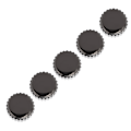 Miniatyrbillede 4 af 7: 5 stk. Urkrone til standur Urhoved Urmager Reparationsdele Udskiftningstilbehør Sort 6,5 mm/0,26 tommer 0.1