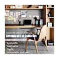 Miniatyrbillede 2 af 5: Net Under Desk Kit, Desk Wire Management Cord Organizer, Invisible Cable Hider Mesh