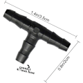 Miniatyrbilde 3 av 5: 100 stk. 4/7 mm T-rørkoblinger - Mikro vanningskoblinger for dryppsystemer