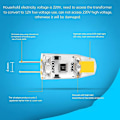 Miniatyrbilde 5 av 5: G4 LED-pære 12v DC Dimbar Cob LED G4-pære 1,5w 360 strålevinkel for å erstatte 15w halogenlampe (10 stk varm hvit)