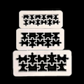 Miniatyrbild 3 av 4: 2-delad chokladkaka geometrisk pussel präglingsremsa bas grafisk tryck kakform köksredskap (pussel)