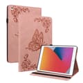 Læder Etui iPad 10.2 8. Gen (2020) Sommerfugle Pink