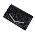 Miniatyrbillede 1 af 3: Aften taske håndtaske bryllup fest besked taske clutch taske pung enkel kæde taske til kvinder damer (sort)