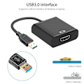 Miniatyrbild 2 av 3: Usb 3.0 till Hdmi-omvandlare, kabeladapter, svart