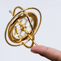Miniatyrbild 4 av 5: 2-pack Gyroskop Leksaker Metall Anti-Gravitations Gyroskop Färgglad Precision Topp Gyroskop för Barn Jul Pedagogisk Gåva (Guld)