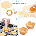 Miniatyrbillede 2 af 5: Kagedej Tamper Kit, Tart Tamper Sæt Tart Pan Træforme Ægge Tærter Tamper Kageværktøjer Dobbeltsidet Tart Tamper