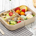 Pikkukuva 5 / 5: Lounasrasia 3 osastolla, vuotamaton Bento-rasia aterimilla, sopii lapsille ja aikuisille