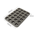 Miniatyrbilde 3 av 5: Nonstick 24-delt muffinsform med utvidede håndtak for jevn baking, tåler oppvaskmaskin B
