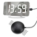 Miniatyrbild 4 av 5: Hög vibrerande väckarklocka för tunga sovare, vuxna döva, digital spegelklocka med sängvibrator F