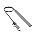 Pikkukuva 2 / 5: 7-porttinen USB-keskitin, ohut ja pieni, 2-in-1 (USB-C + USB 3.0) -&gt; USB 2.0 x 6 + USB 3.0 x 1, 5 Gbps nopea tiedonsiirto USB3.