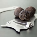 Miniatyrbilde 4 av 5: Profesjonell trøffelskiver i rustfritt stål med justerbart blad, trøffelskjærer, ostekutter, sjokoladeskraper, grønnsaksskreller