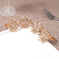 Miniatyrbilde 4 av 5: Blomsterformet serviettringsett 4 stk./sett serviettring kunstig krystallblomst elegant luksuriøs borddekorasjon middagsserviett