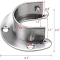 Miniatyrbilde 2 av 5: Klesskapsstangbraketter i U-form av rustfritt stål, gardinstangbraketter, flensset for klesskap, skohylle