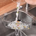 Miniatyrbilde 3 av 5: Oppvaskkum, rustfritt stål trekant silkurv for vaskesil, for vaskemat sil