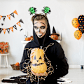 Miniatyrbilde 5 av 5: 5 stk Halloween Hodebånd Lysende Gresskar Hårbånd Gløder om natten Dødens Dag Gresskar Hodebånd for Kvinner Jenter
