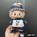 Miniatyrbillede 1 af 3: Labubu Modesæt - Outfit til 15/17cm Plysdukker, V1 V2 Stropper Bukser LBB-112