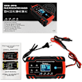 Miniatyrbillede 3 af 5: 12V/24V 8A Bilbatterioplader - Intelligent LCD-display med Multibeskyttelse