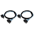 Miniatyrbilde 2 av 5: 3x SATA-kabel, høy hastighet 6 Gbps, 4 porter/sett, høy kvalitet for server, 0,5 meter