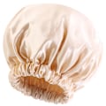 Pikkukuva 1 / 5: Satiinimyssy Silkki Bonnet Hiukset Bonnet Nukkumiseen - Hat Satin Sleep Cap Naisille Luonnolliset & Kiharat Hiukset (Samppanja)
