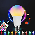 Pikkukuva 5 / 5: Värikäs RGB-lamppu, 16 väriä LED-kaukosäätimen lamppu, internet-punainen valokuvan himmennys tunnelma lamppu