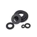 Miniatyrbilde 3 av 4: 1200 stk svart nylon gummiflate skive sortimentsett for M2 M2.5 M3 M4 M5 M6 M8 M10 M12