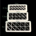 Miniatyrbilde 3 av 4: 2-pakke sjokoladekake geometrisk puslespill preging strimler grunnleggende grafisk trykk kakeform redskaper (diagonale trekanter)