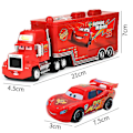 Pikkukuva 2 / 5: Elokuva Autot 2 3 Hahmot Salama McQueen & Kuningas & Chick Hicks & Mack Rekka Setä Metalli Die-Cast Leluauton Vehical Malli Lapsille Pojille Lahjat