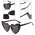 Miniatyrbilde 3 av 5: Kvinner elsker hjerteformede solbriller Retro Gradient Color Lens Eye Glasses