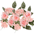Miniatyrbillede 3 af 4: 2 stk. Kunstig Rose Krans Lys Kranse Ringe Bryllup Bordplade Krans Dekoration