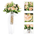 Miniatyrbillede 2 af 3: Bryllup Brudebuket Kunstig Blomsterbuket Smuk Brudebuket