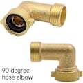 Miniatyrbilde 3 av 5: Messing slangekobling, hageslangekoblingadapter Heavy Duty slangekobling (2 stk, gull)