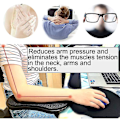 Miniatyrbillede 5 af 5: Computer Arm Rest Support til skrivebord og stol, robust musestøtte, skrivebordsforlænger til computer, til hjem og kontor