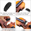 Miniatyrbillede 4 af 5: 8 stk. Violin dæmper Violin Fiddle dæmper Violin dæmper Fuld størrelse Violin lyddæmper Sort