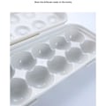 Miniatyrbilde 4 av 5: 2 grå eggbeholdere for kjøleskap, rader eggdispenser for kjøleskap, plassbesparende eggbeholderbrett（12 * 2 egg）